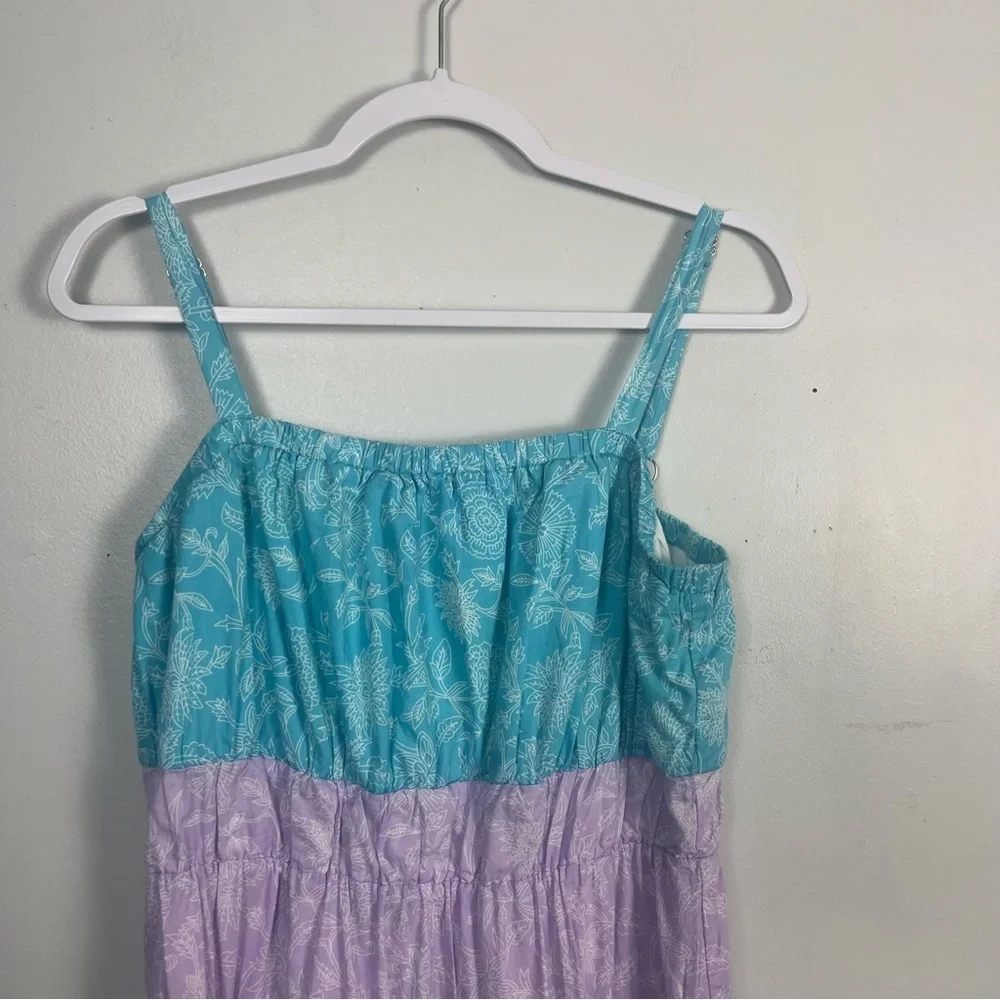 Andrew Marc Marc New York Multi color tiered maxi dress size large - Picture 2 of 6